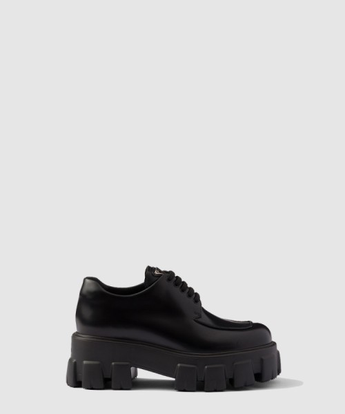 [PRADA-프라다]모노리스 에나멜 가죽 레이스업 슈즈 1E255N