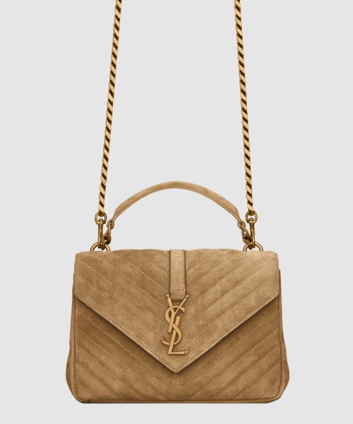 [SAINT LAURENT-생로랑]퀼팅 스웨이드 소재 미디엄 COLLèGE 600279
