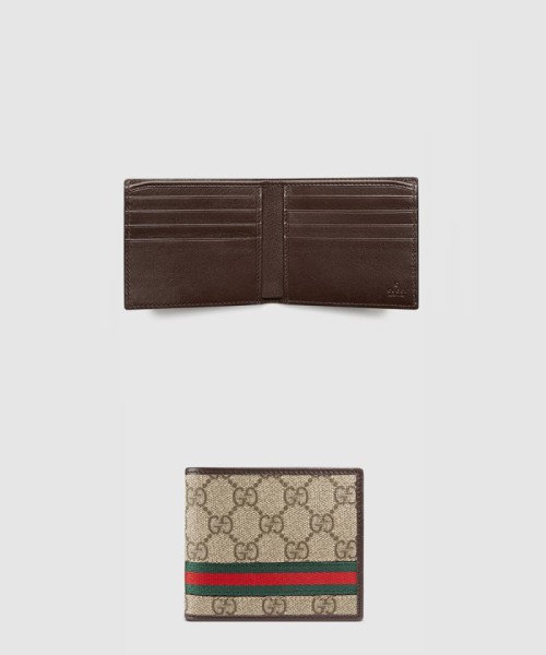 [GUCCI-구찌]GG 수프림 웹 반지갑 ‎138042