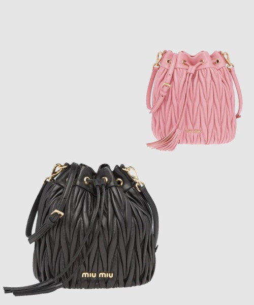 [MIUMIU-미우미우]마테라쎄 버킷백 5BE014