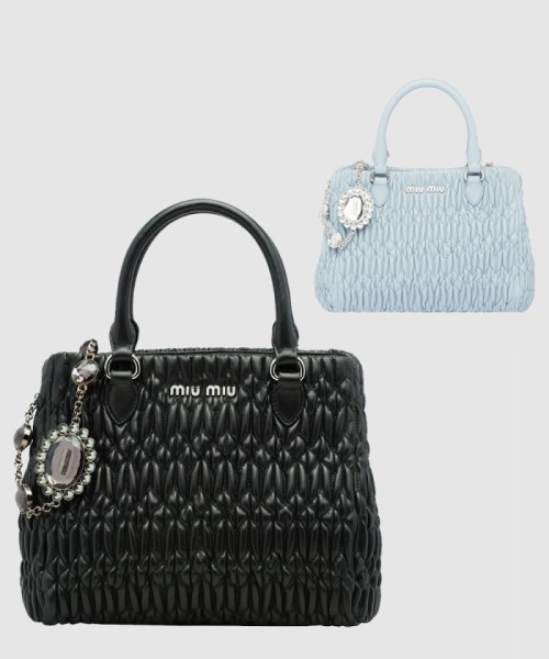 [MIUMIU-미우미우]크리스탈 클로케 토트백 5BA067