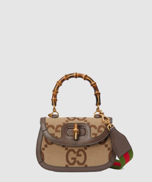 [GUCCI-구찌]뱀부 점보 GG 스몰 탑핸들백 675797