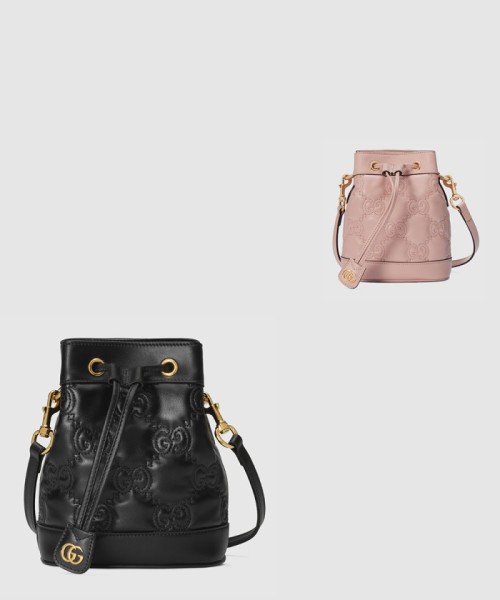 [GUCCI-구찌]GG 마틀라세 레더 버킷백 728231