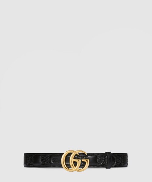 [GUCCI-구찌]GG 마몽 마틀라세 와이드 벨트 400593