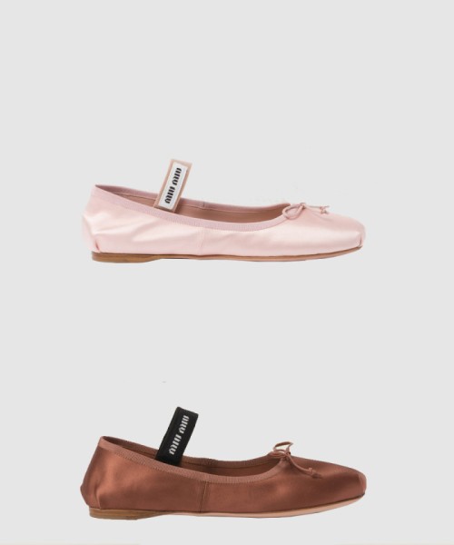 [MIUMIU-미우미우]새틴 발레리나 F0615