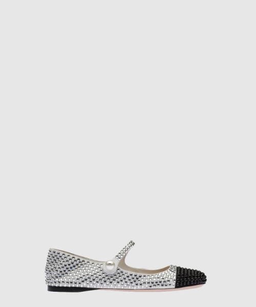 [MIUMIU-미우미우]페이던트 가죽 샌들 F0964