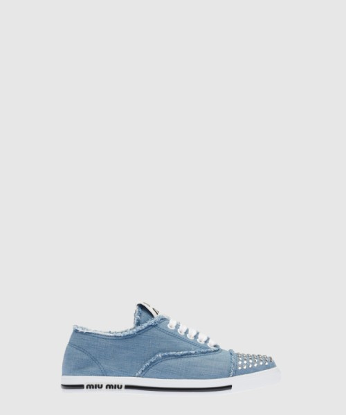 [MIUMIU-미우미우]데님 스니커즈 F0E93