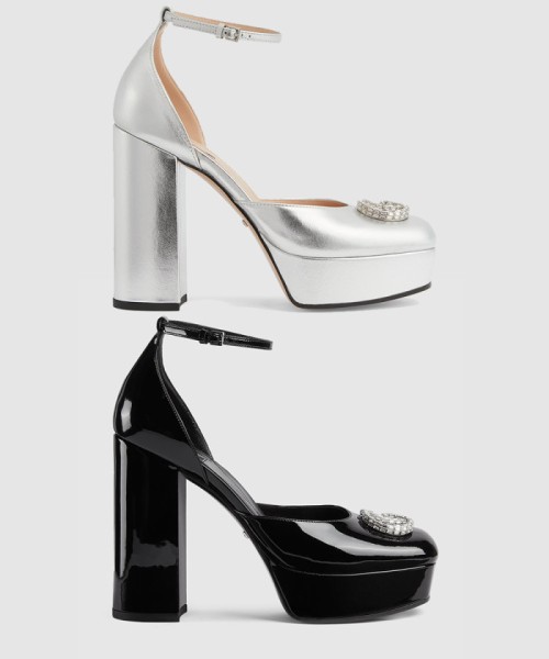 [GUCCI-구찌]더블 G 웨지 펌프스 762386