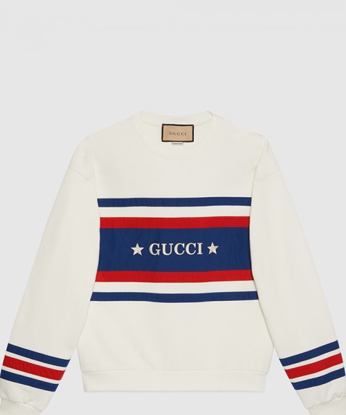[GUCCI-구찌]자수 코튼 저지 스웨트셔츠 746988