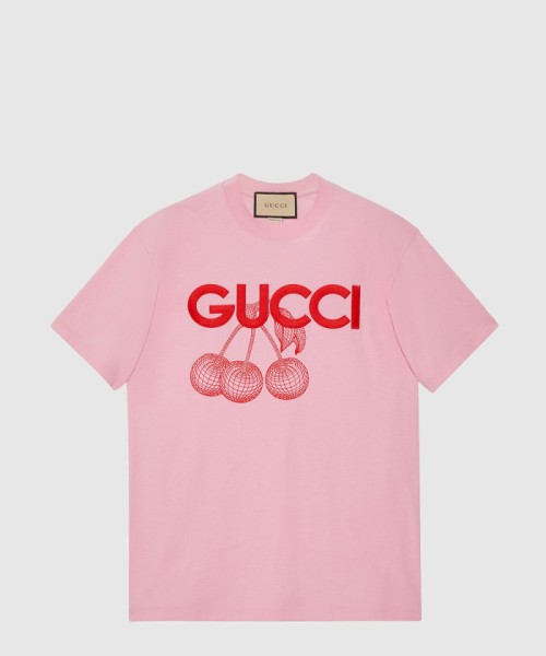 [GUCCI-구찌]니트 면 프린트 티셔츠 776596