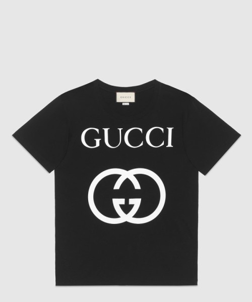[GUCCI-구찌]오버사이즈 인터로킹 G 코튼 티셔츠 493117