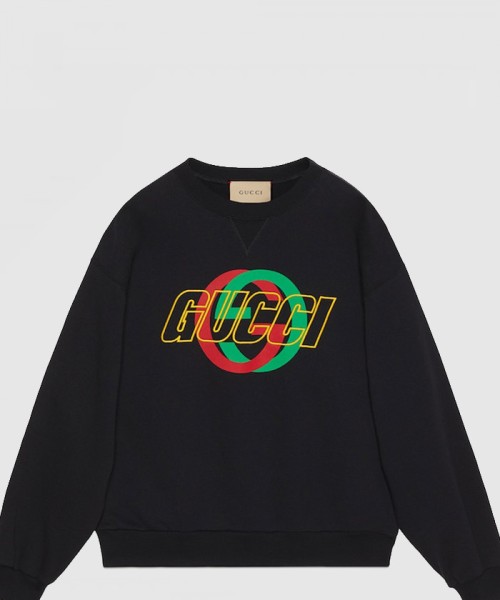 [GUCCI-구찌]자수 코튼 저지 스웨트셔츠 768460