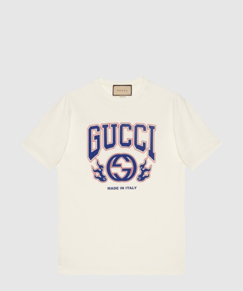 [GUCCI-구찌]니트 면 프린트 티셔츠 771758