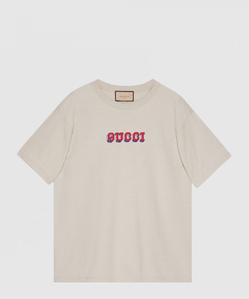 [GUCCI-구찌]니트 면 프린트 티셔츠 616036