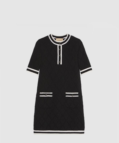 [GUCCI-구찌]엑스트라 파인 울 피케 드레스 773683