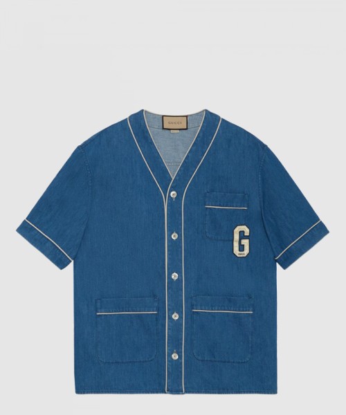 [GUCCI-구찌]G 패치 데님 셔츠 753105