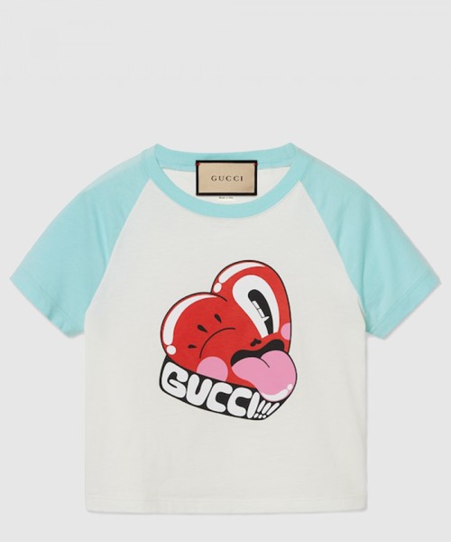 [GUCCI-구찌]니트 면 프린트 티셔츠 768183