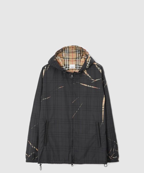 [BURBERRY-버버리]슬라이스 체크 후드 자켓 80716551