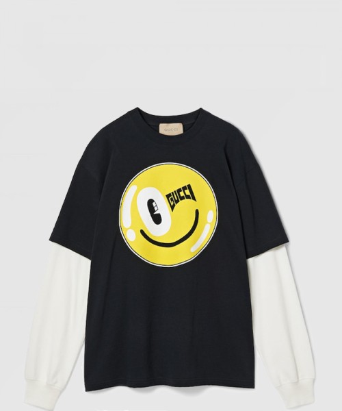 [GUCCI-구찌]니트 면 프린트 티셔츠 782061