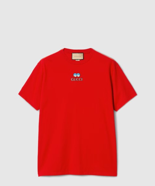 [GUCCI-구찌]자수 코튼 저지 티셔츠 785345