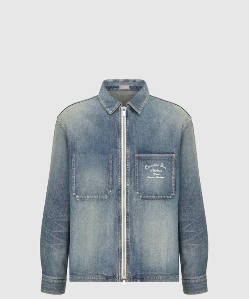 [DIOR-디올]아뜰리에 집업 오버 데님 셔츠 313D4