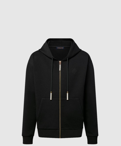 [LOUIS VUITTON-루이비통]엠브로이더드 저지 집 스루 후디 1AFJGD