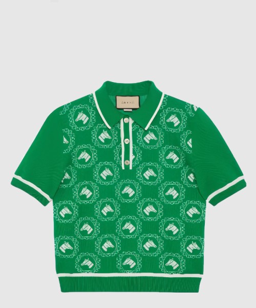 [GUCCI-구찌]스웨터 자카드 폴로 740667