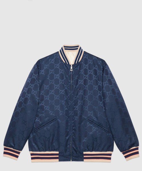 [GUCCI-구찌]나일론 캔버스 리버서블 지퍼 재킷 739810