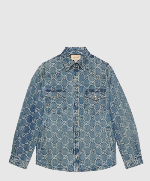 [GUCCI-구찌]GG 자카드 데님 셔츠 713911