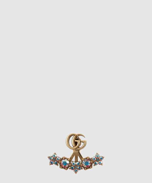 [GUCCI-구찌]크리스털 더블 G 싱글 귀걸이 753790