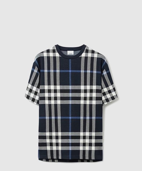[BURBERRY-버버리]체크 코튼 티셔츠 80706681