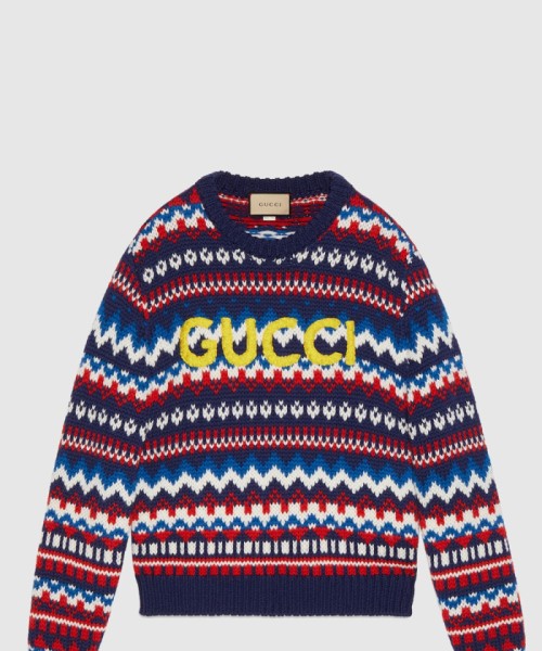 [GUCCI-구찌]자수 니트 울 점퍼 763391