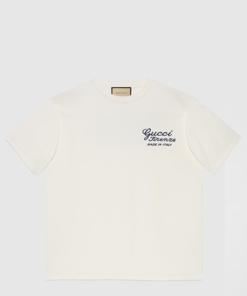 [GUCCI-구찌]자수 코튼 저지 티셔츠 782762