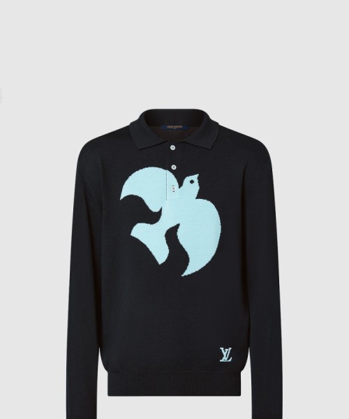 [LOUIS VUITTON-루이비통]그래픽 롱 슬리브 니트 폴로 1AAT4M