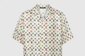 [LOUIS VUITTON-루이비통]모노그램 프린티드 쇼트 슬리브드 실크 셔츠 1AFQ26