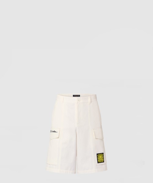 [LOUIS VUITTON-루이비통]엠브로이더드 코튼 카고 쇼츠 1AFJ82