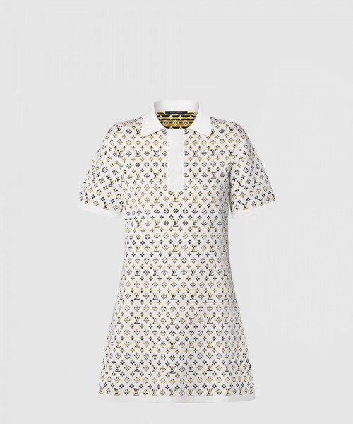 [LOUIS VUITTON-루이비통]파이톤 이펙트 모노그램 자카드 폴로 드레스 1ABDZI