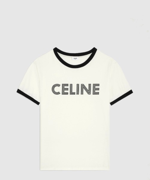 [CELINE-셀린느]로고 코튼 저지 티셔츠 2X49I6