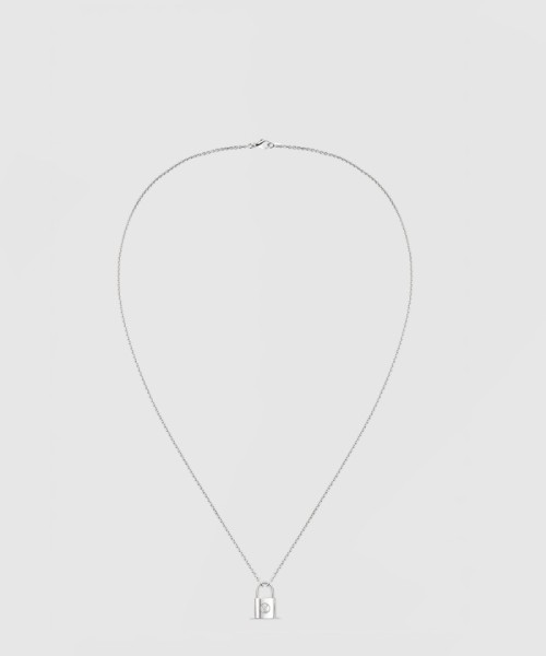[LOUIS VUITTON-루이비통]실버 락킷 목걸이 Q93559