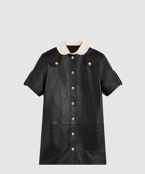 [CELINE-셀린느]미니 드레스 위드 플리티드 카라 인 2L1791