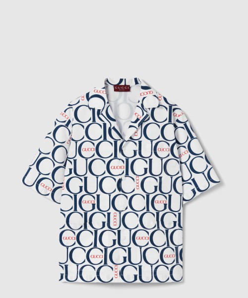 [GUCCI-구찌]맥시 구찌 프린트 패브릭 셔츠 790723