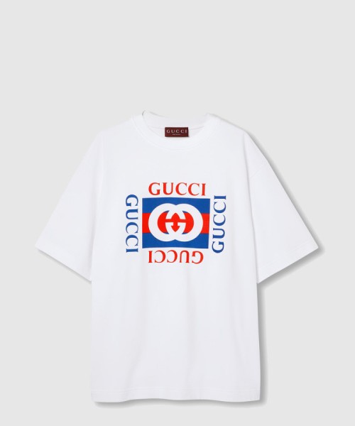 [GUCCI-구찌]프린트 코튼 저지 티셔츠 784361