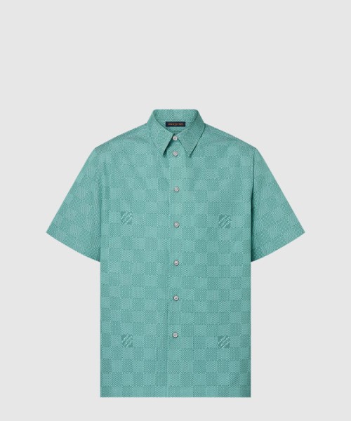[LOUIS VUITTON-루이비통]프린티드 쇼트 슬리브드 코튼 셔츠 1AFQXY
