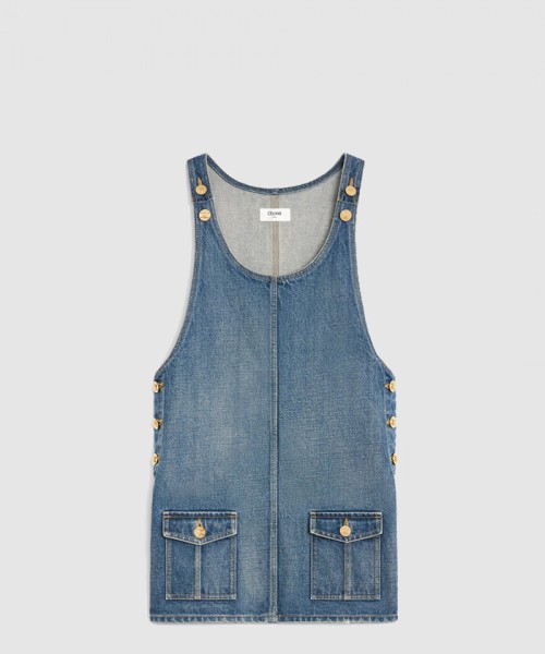 [CELINE-셀린느]덩가리 미니 드레스 유니언 워시 데님 2U1429