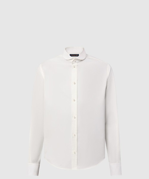 [LOUIS VUITTON-루이비통]피티드 롱 슬리브드 코튼 셔츠 위드 펄 버튼 1AFJE4