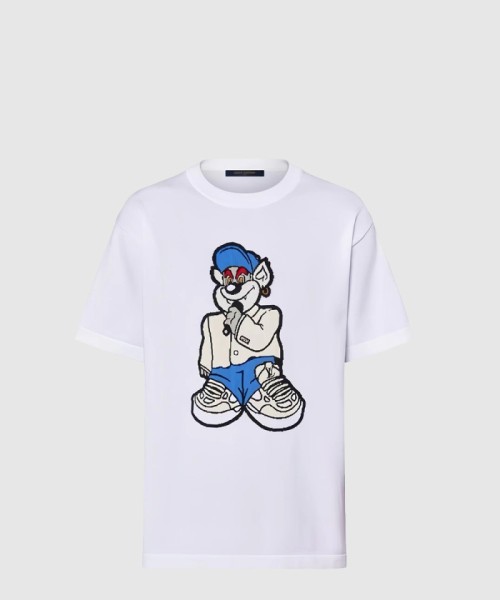 [LOUIS VUITTON-루이비통]프린티드 쇼트 슬리브드 코튼 티셔츠 1AATLF