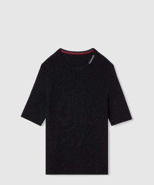 [GUCCI-구찌]로고 울 실크 반팔 니트 788860