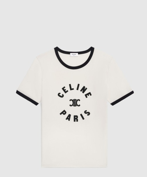 [CELINE-셀린느]트리옹프 티셔츠 코튼 저지 2X14O6
