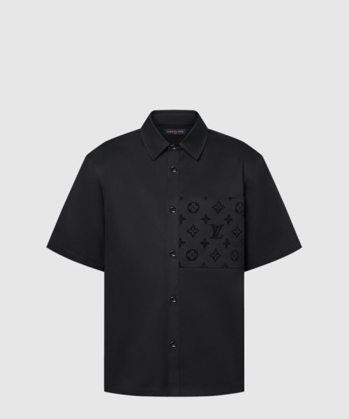 [LOUIS VUITTON-루이비통]플록드 쇼트 슬리브드 코튼 셔츠 1AFR05