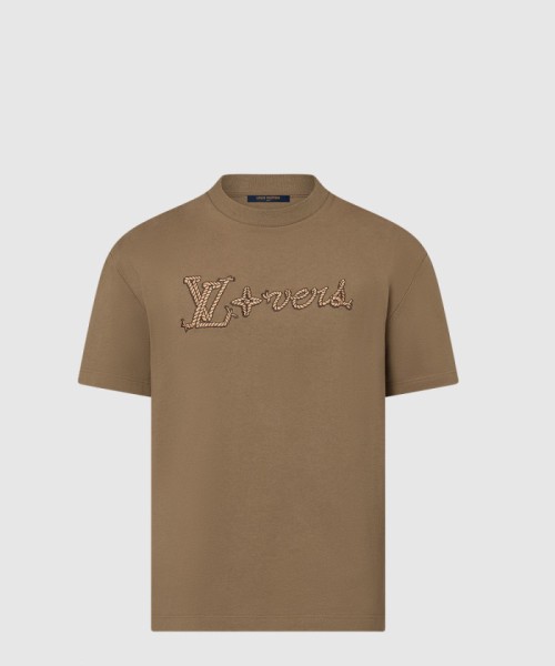 [LOUIS VUITTON-루이비통]엠브로이더드 시그니처 코튼 티셔츠 1AFXP5